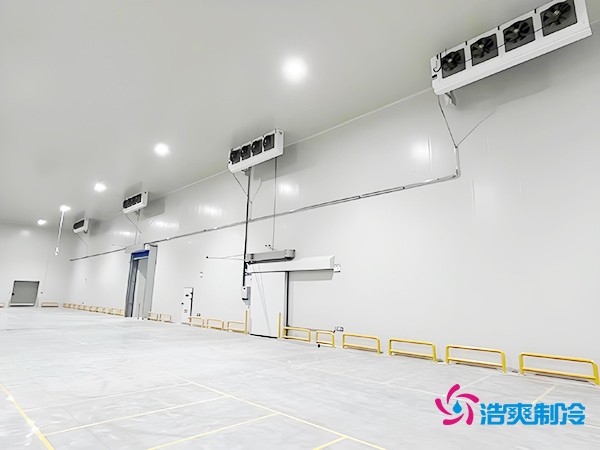 二氧化碳物流冷庫建造施工完成風(fēng)機內(nèi)景